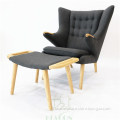 Replica Hans J Wegner Creative classic Wood frame Papa bear Chair for living room